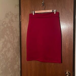 Women’s red pencil skirt